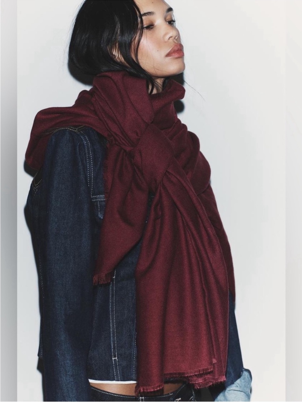 Zara Marron Soft Scarf.
